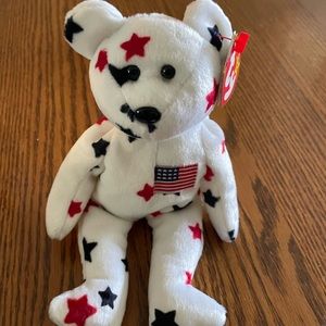 Ty beanie baby Glory bear birthdate July 4, 1997￼